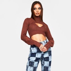 Hera Collection Knit Arm Sweater Size Small